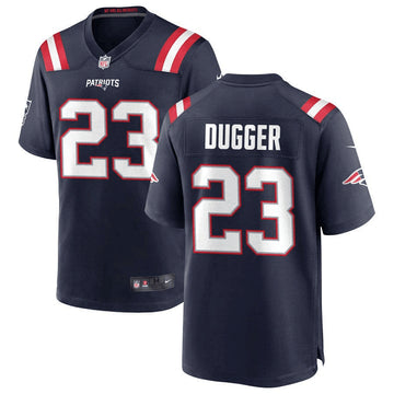 Kyle Dugger New England Patriots navy Game jersey