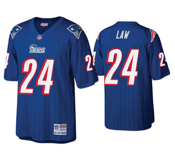 Ty Law New England Patriots royal jersey