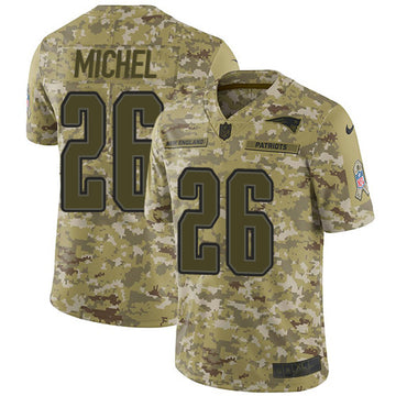 Sony Michel New England Patriots camo Salute To Service jersey