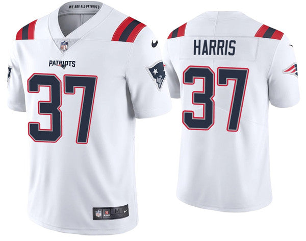 Damien Harris New England Patriots white jersey