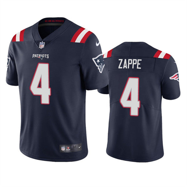 Bailey Zappe New England Patriots navy jersey