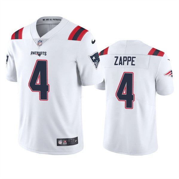 Bailey Zappe New England Patriots white jersey