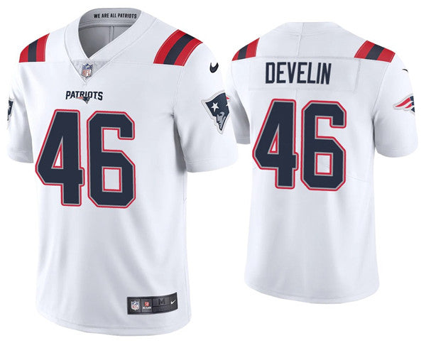 James Develin New England Patriots white jersey
