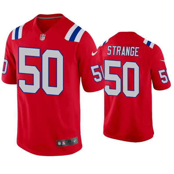 Cole Strange New England Patriots red jersey