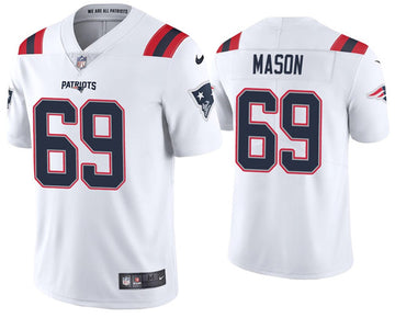Shaq Mason New England Patriots white jersey