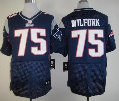 Vince Wilfork New England Patriots blue Elite jersey