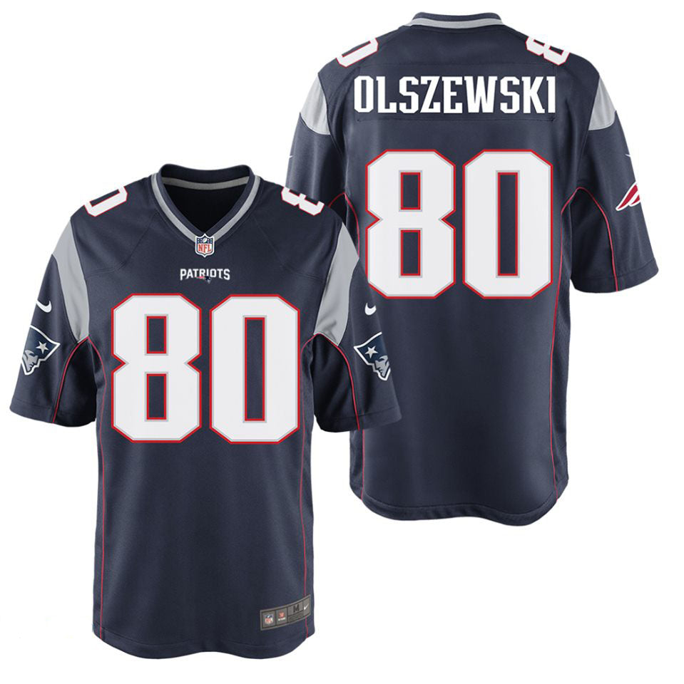 Gunner Olszewski New England Patriots navy jersey