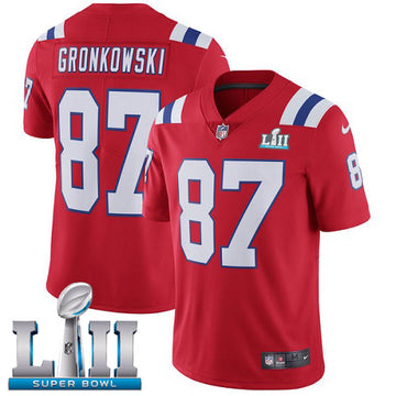Rob Gronkowski New England Patriots red Game jersey