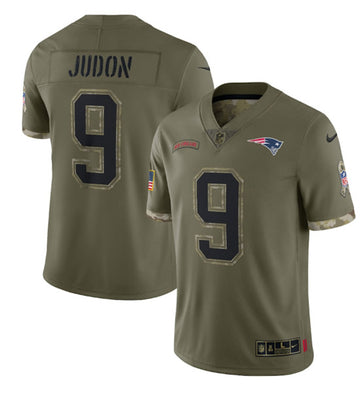 Matt Judon New England Patriots olive Salute To Service jersey