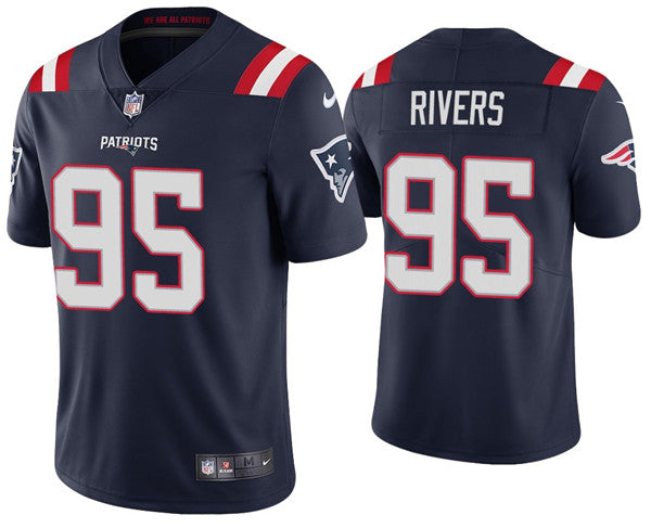 Derek Rivers New England Patriots navy jersey