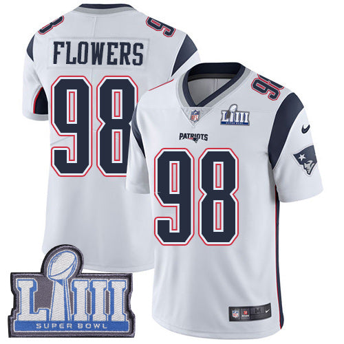 Trey Flowers New England Patriots navy jersey