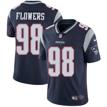 Trey Flowers New England Patriots navy jersey