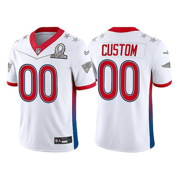 Custom New England Patriots white jersey
