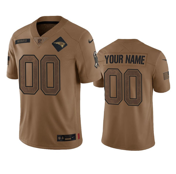 Custom New England Patriots brown jersey