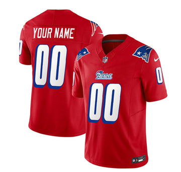 Custom New England Patriots red FUSE jersey