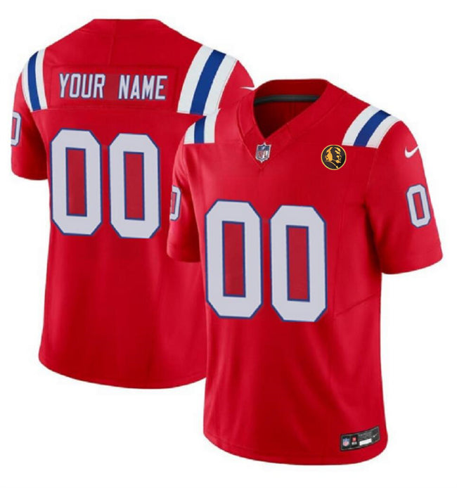 Custom New England Patriots red FUSE jersey