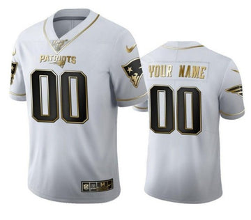 Custom New England Patriots white jersey