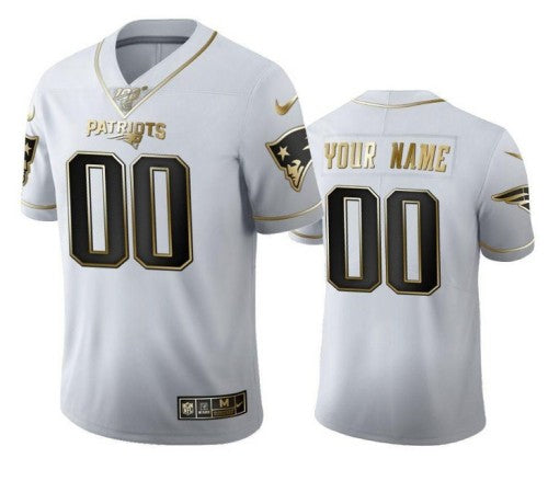 Custom New England Patriots white jersey