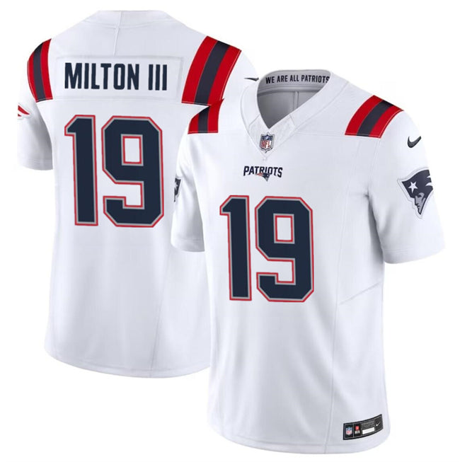 Custom New England Patriots white FUSE jersey