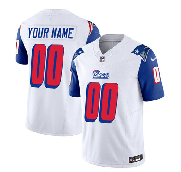 Custom New England Patriots white-blue FUSE jersey