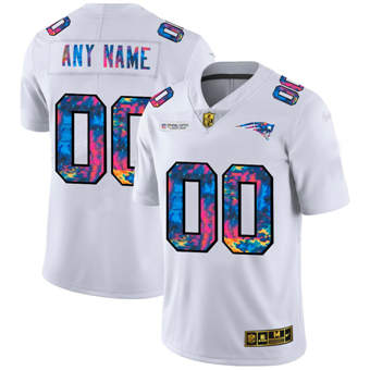 Custom New England Patriots white jersey
