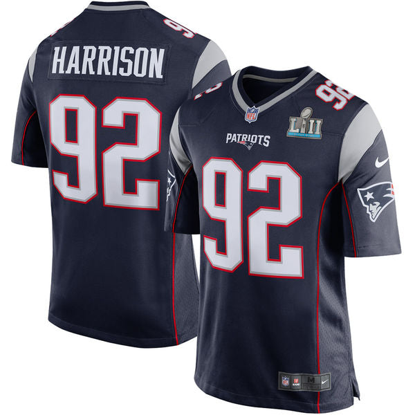 James Harrison New England Patriots navy Game jersey