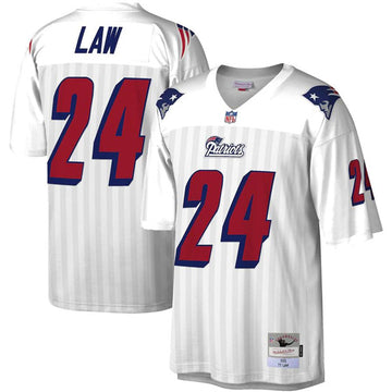 Ty Law New England Patriots white jersey