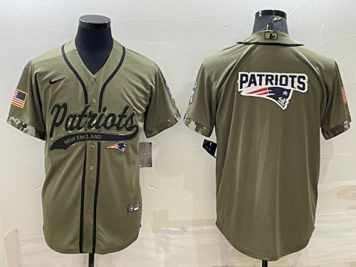 New England Patriots olive Salute To Service jersey
