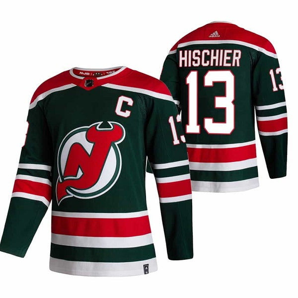 Nico Hischier New Jersey Devils green Reverse Retro jersey