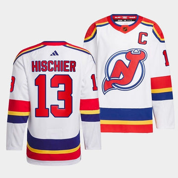 Nico Hischier New Jersey Devils white Reverse Retro jersey
