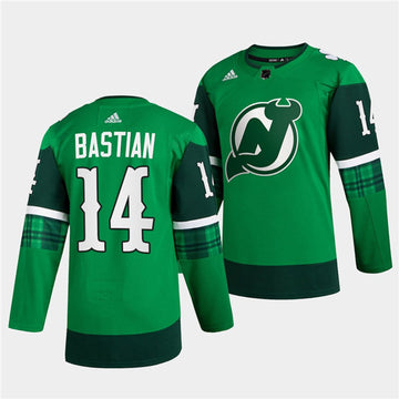 Nathan Bastian New Jersey Devils green jersey