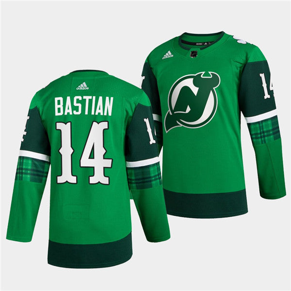 Nathan Bastian New Jersey Devils green jersey