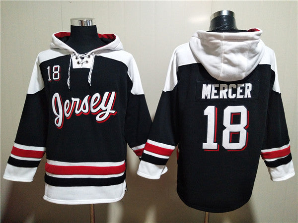 Dawson Mercer New Jersey Devils black-white jersey