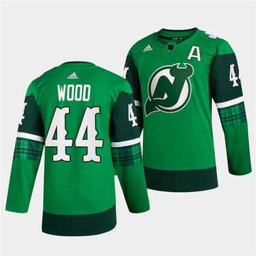 Miles Wood New Jersey Devils green jersey
