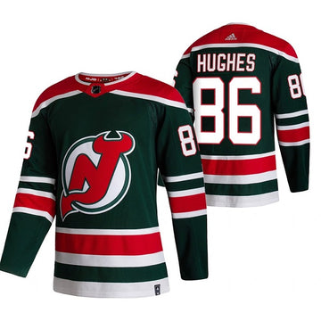 Jack Hughes New Jersey Devils green Reverse Retro jersey