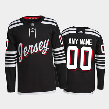 Custom New Jersey Devils black jersey
