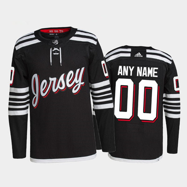 Custom New Jersey Devils black jersey