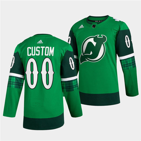 Custom New Jersey Devils green jersey
