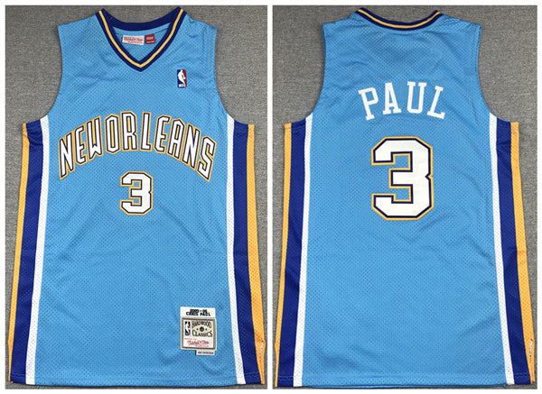 Chris Paul New Orleans Pelicans blue Throwback jersey