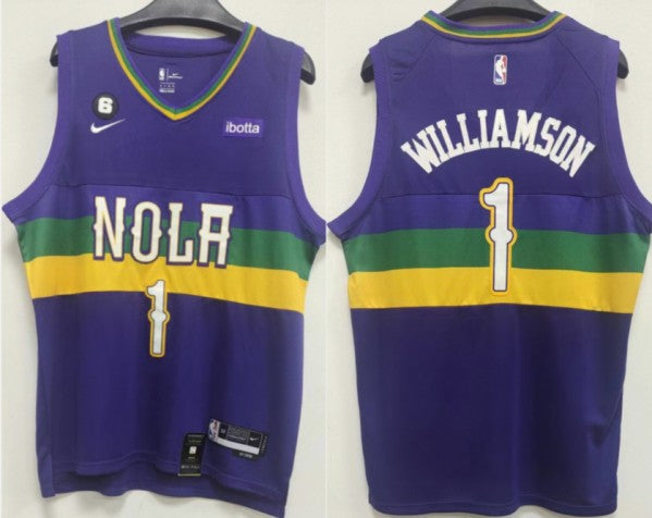 Zion Williamson New Orleans Pelicans purple jersey