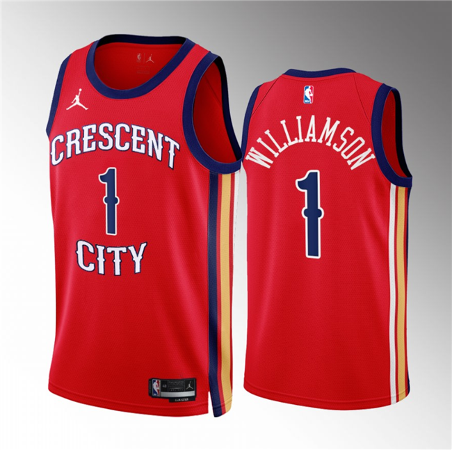 Zion Williamson New Orleans Pelicans red jersey