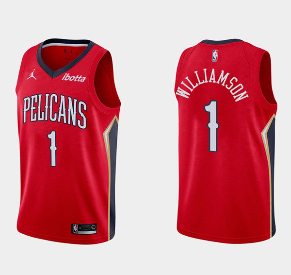 Zion Williamson New Orleans Pelicans red jersey