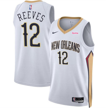 Antonio Reeves New Orleans Pelicans white jersey