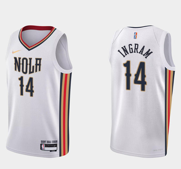 Brandon Ingram New Orleans Pelicans white jersey