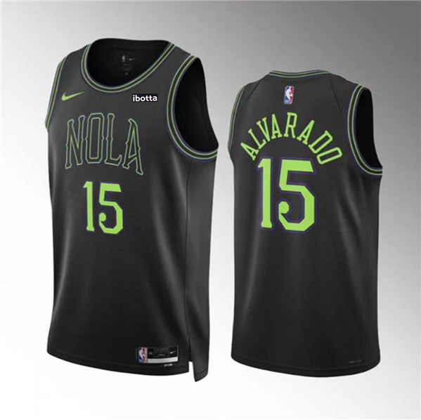 Jose Alvarado New Orleans Pelicans black City Edition jersey