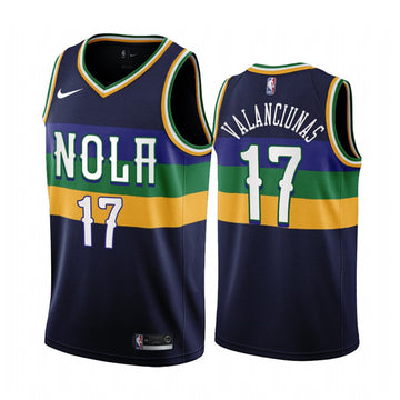 Jonas Valanciunas New Orleans Pelicans black City Edition jersey