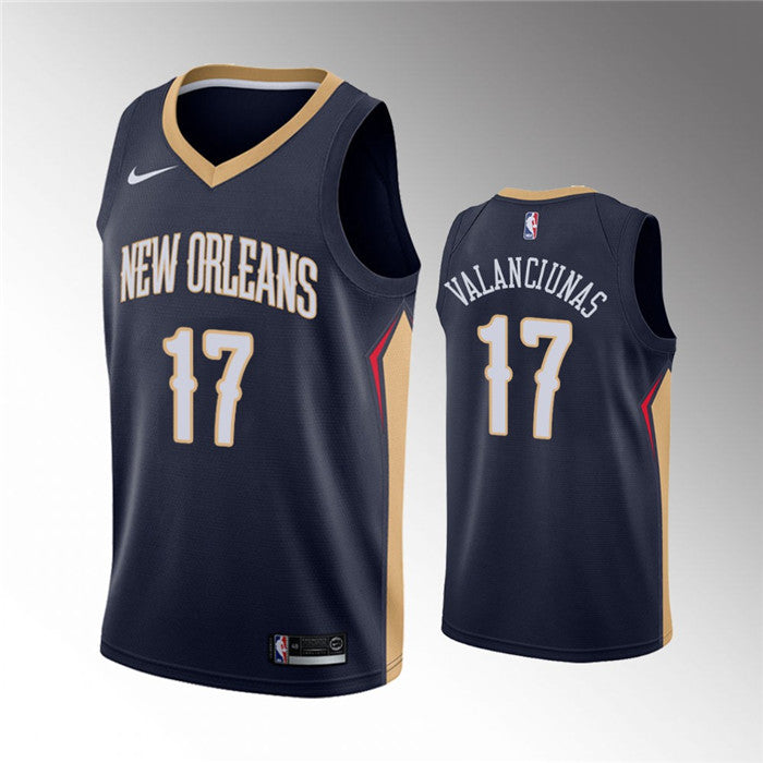 Jonas Valanciunas New Orleans Pelicans navy jersey