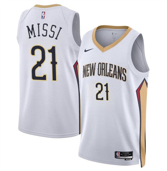 Yves Missi New Orleans Pelicans white jersey