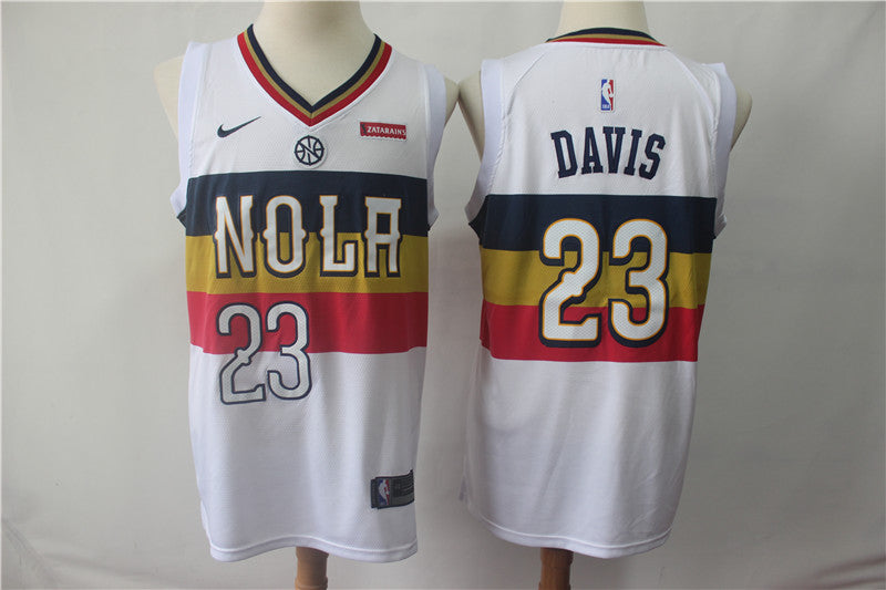 Anthony Davis New Orleans Pelicans white jersey