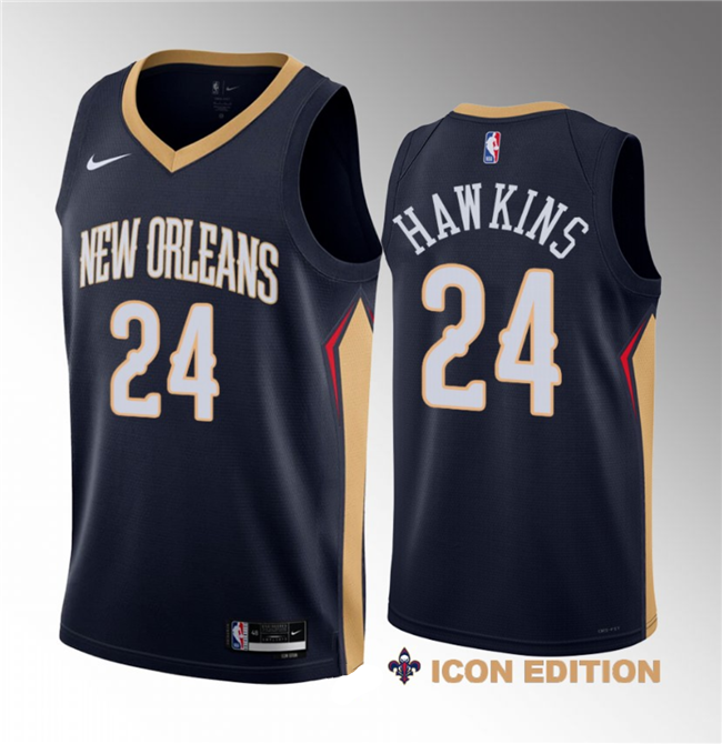 Jordan Hawkins New Orleans Pelicans navy jersey